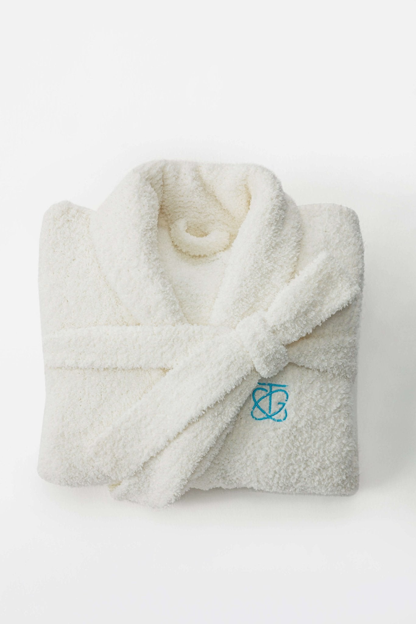 Creme Ultra Soft Classic Luxury Plush Bathrobe - Robe - Touchofgod.co