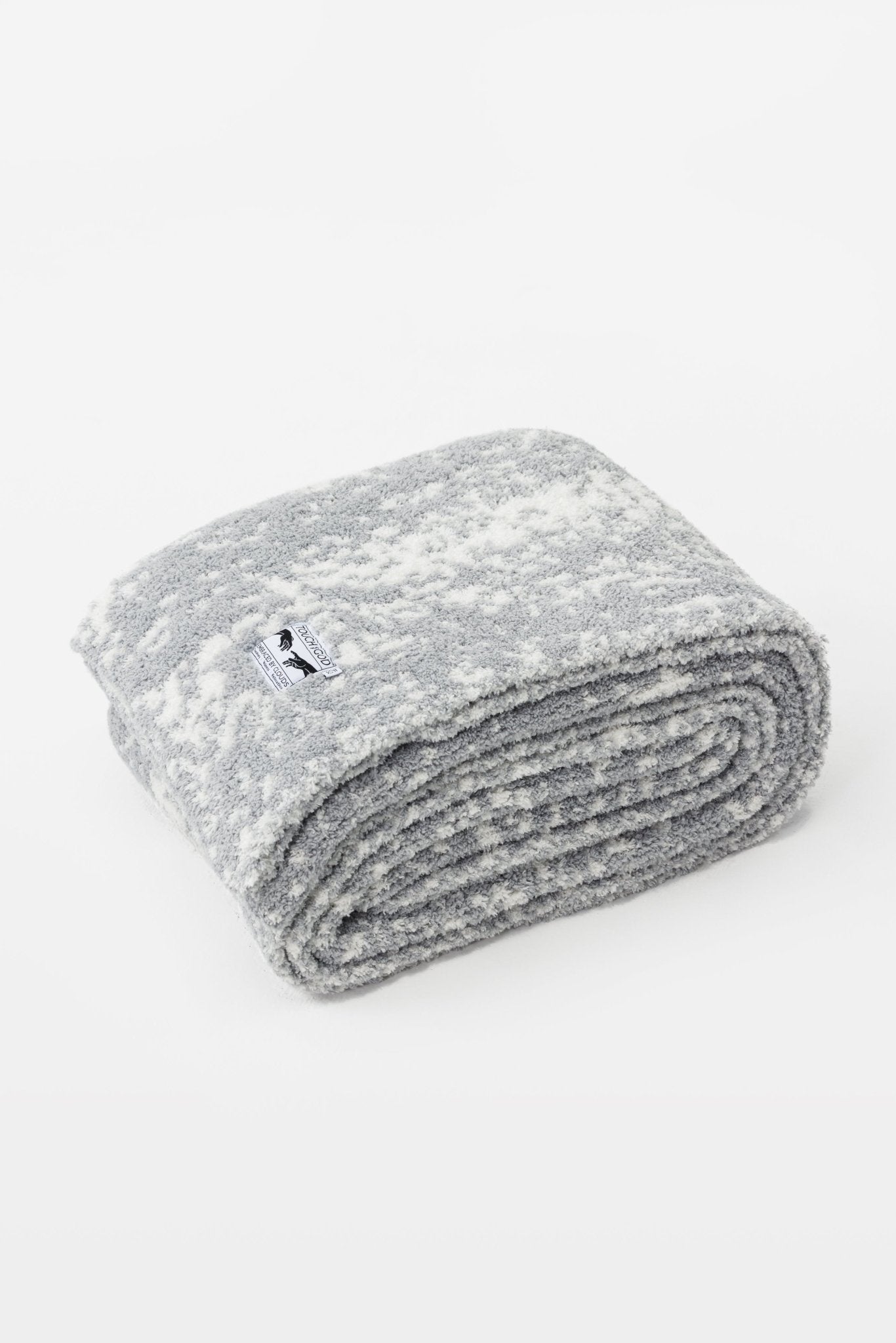 Grey & White Marshmallow Pattern Plush Microfiber Throw Blanket - Throw - Touchofgod.co