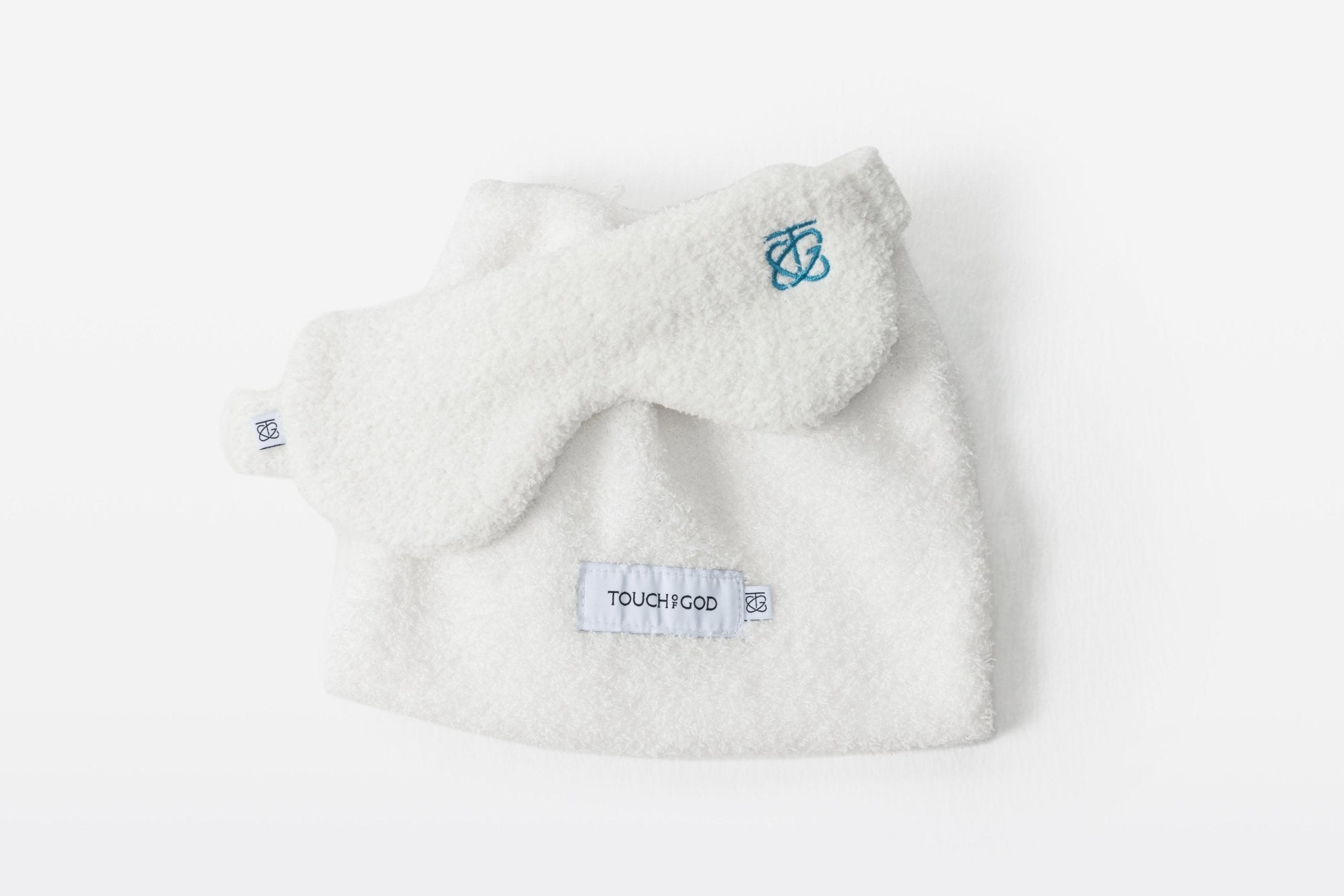 White Plush Soft Sleep Mask - Sleep Mask - Touchofgod.co