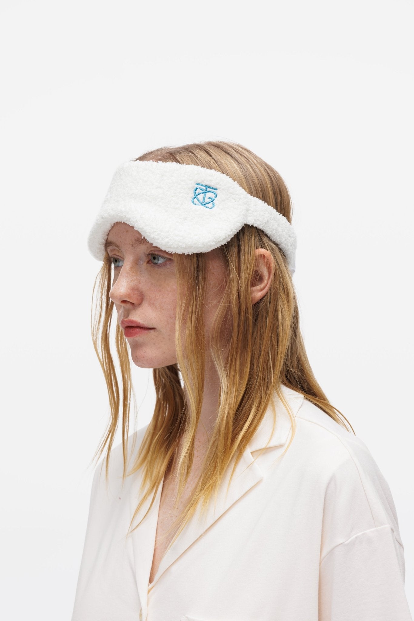 White Plush Soft Sleep Mask - Sleep Mask - Touchofgod.co